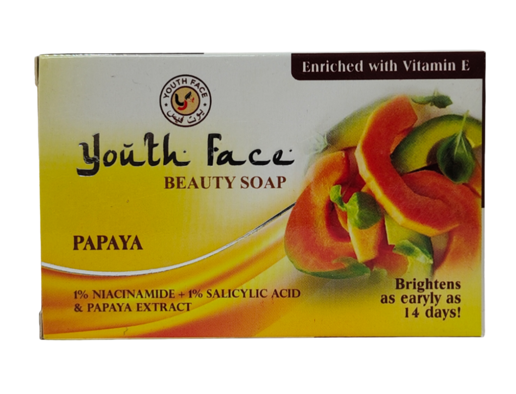 Youth Face Papaya Beauty Soap Vitamin E Brightens