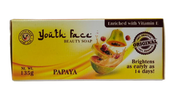 Youth Face Papaya Beauty Soap Vitamin E Brightens