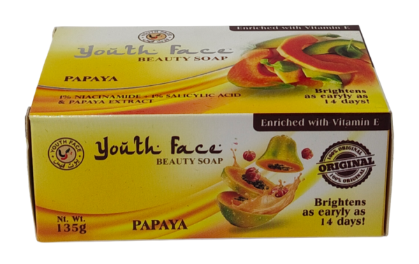 Youth Face Papaya Beauty Soap Vitamin E Brightens