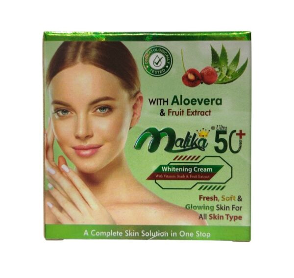 Malika Ultra 50+ Whitening Cream Aloe Vera Fruit Extract