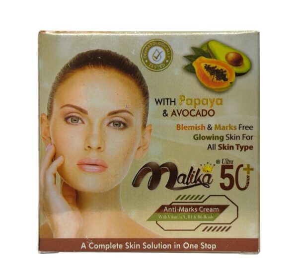 Malika Ultra 50+ Anti Marks Cream Papaya Avocado SPF