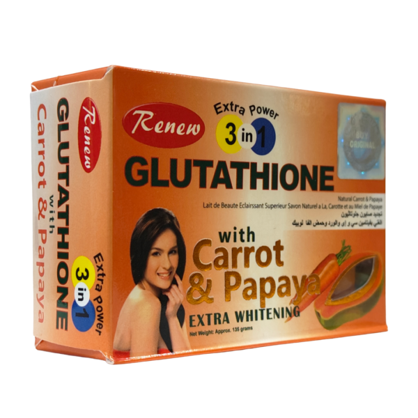 Renew Glutathione Soap with Carrot & Papaya – Extra Whitening 3-in-1 | 135g