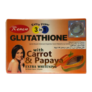 2026/06/163866.png Renew Glutathione Soap with Carrot & Papaya – Extra Whitening 3-in-1 | 135g