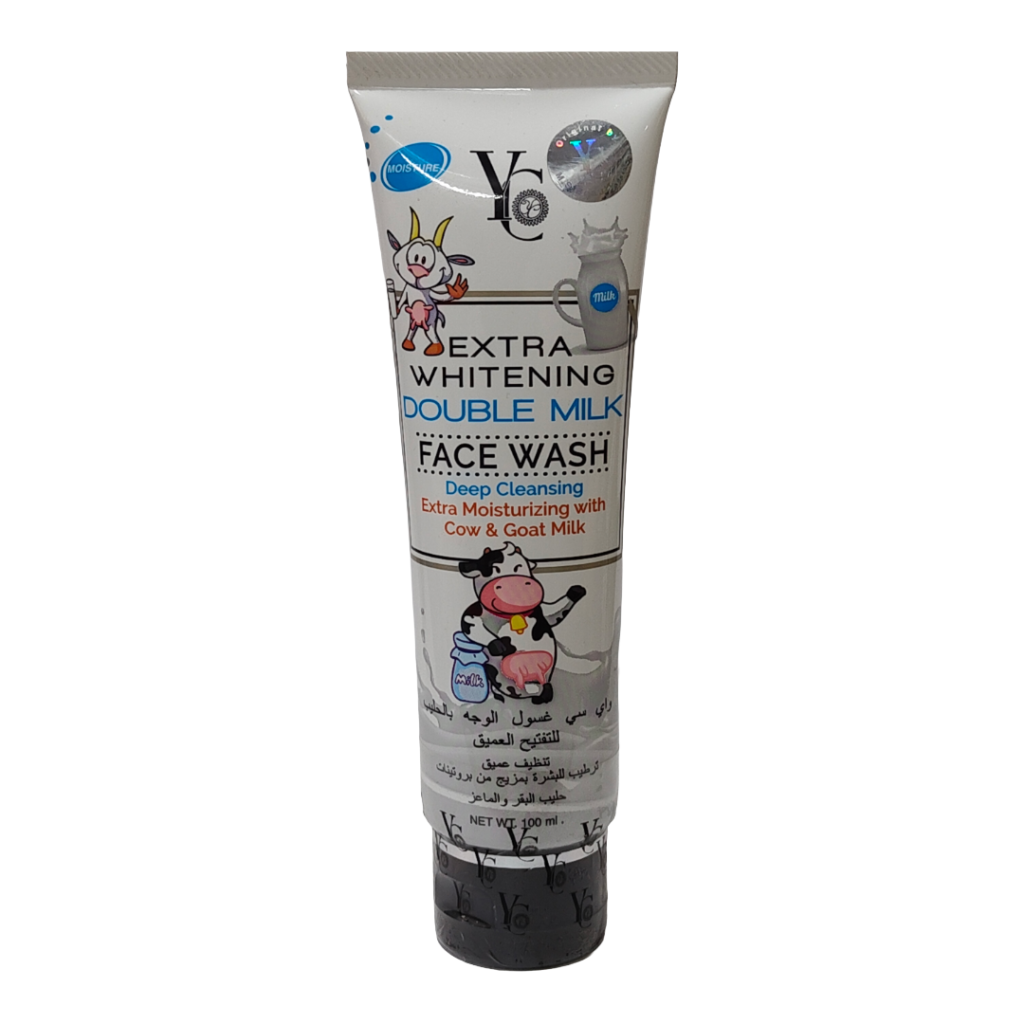 YC Extra Whitening Double Milk Face Wash – Cow & Goat Milk Deep Cleansing | 100ml