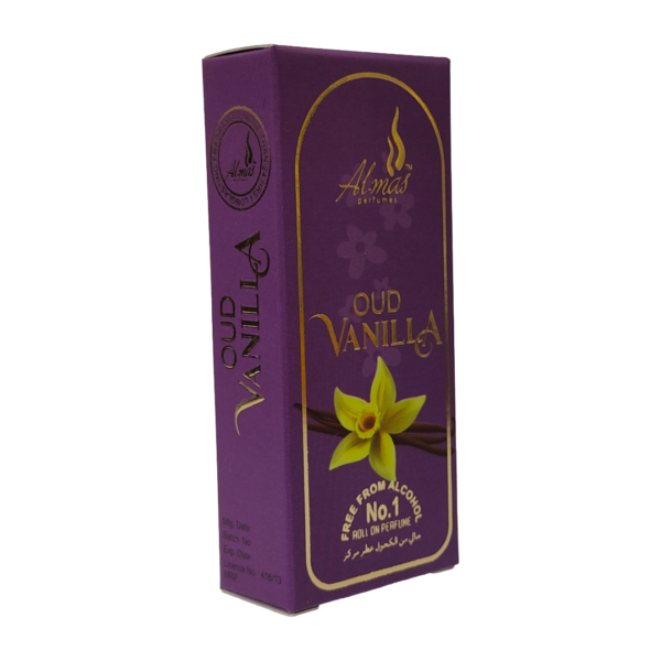 Almas Oud Vanilla Roll-On Attar Perfume No.1 – Alcohol Free 6ml