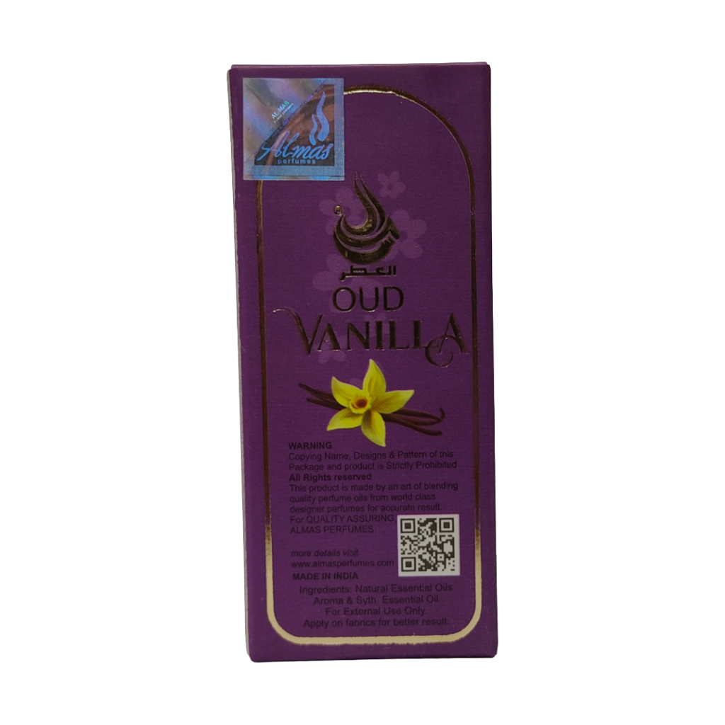 Almas Oud Vanilla Roll-On Attar Perfume No.1 – Alcohol Free 6ml