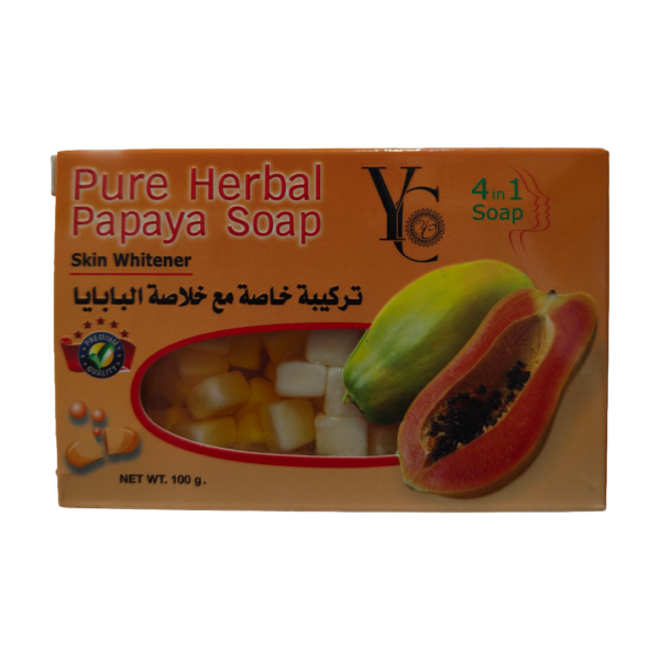 YC Pure Herbal Papaya Soap 4-in-1 Brightening 100g