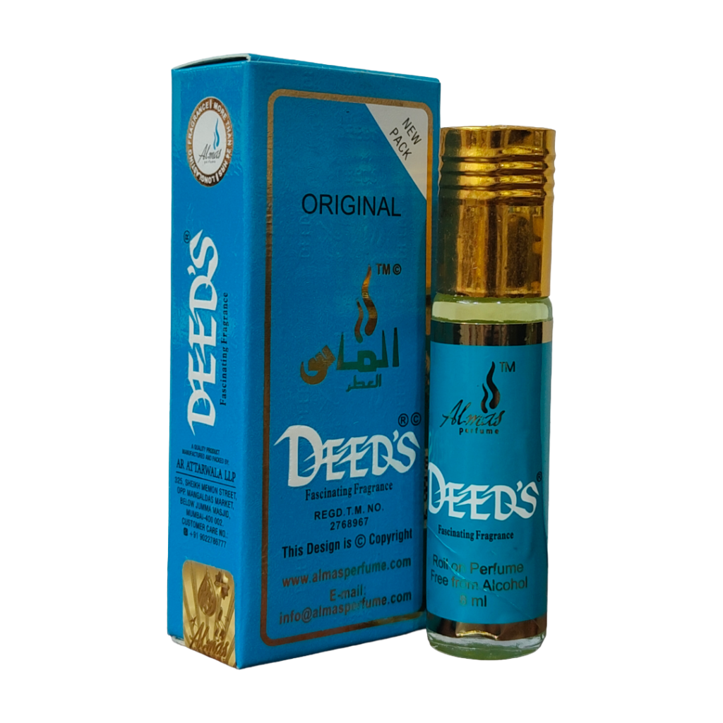 Almas Deed's Original Fascinating Fragrance Roll-On Perfume 8ml | Sky Blue Edition