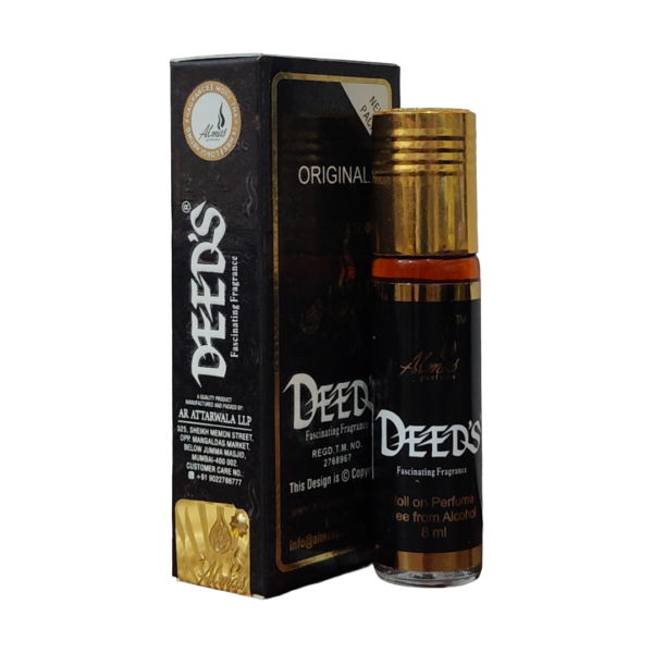 Almas Deed's Original Black Fascinating Fragrance Roll-On Perfume 8ml | Black Edition